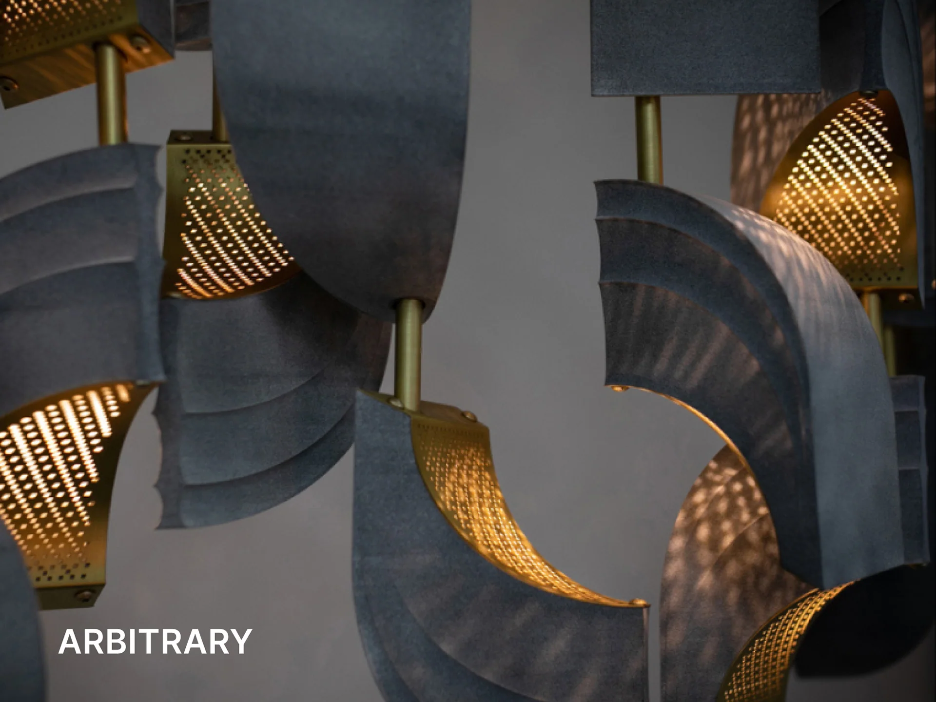 Sculptural lighting installation designed by Arbitrary