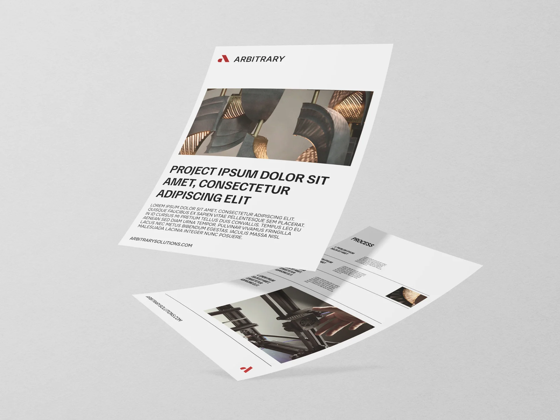 Arbitrary print brochure mockup