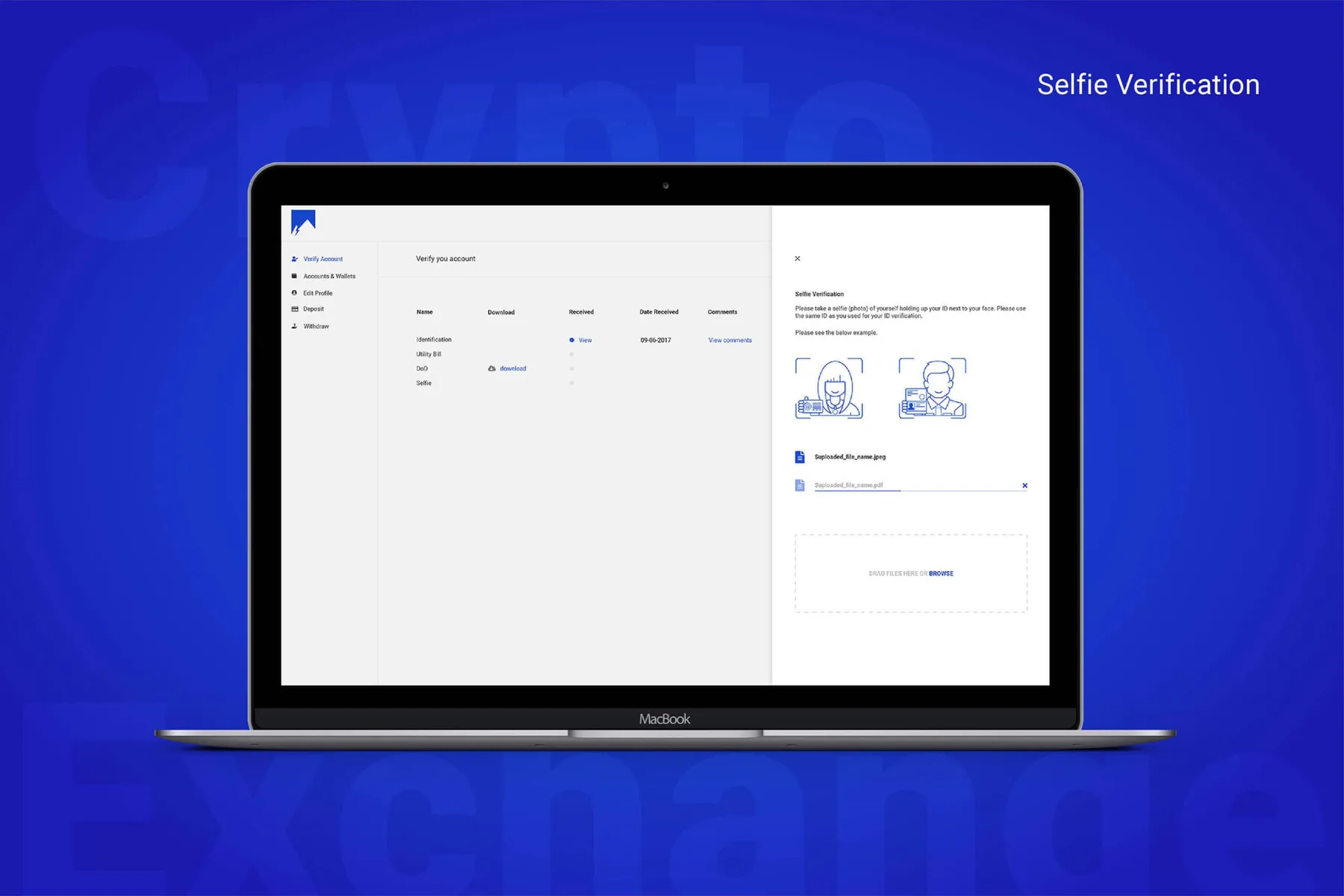 Cryptocurrency Exchange UI/UX project image