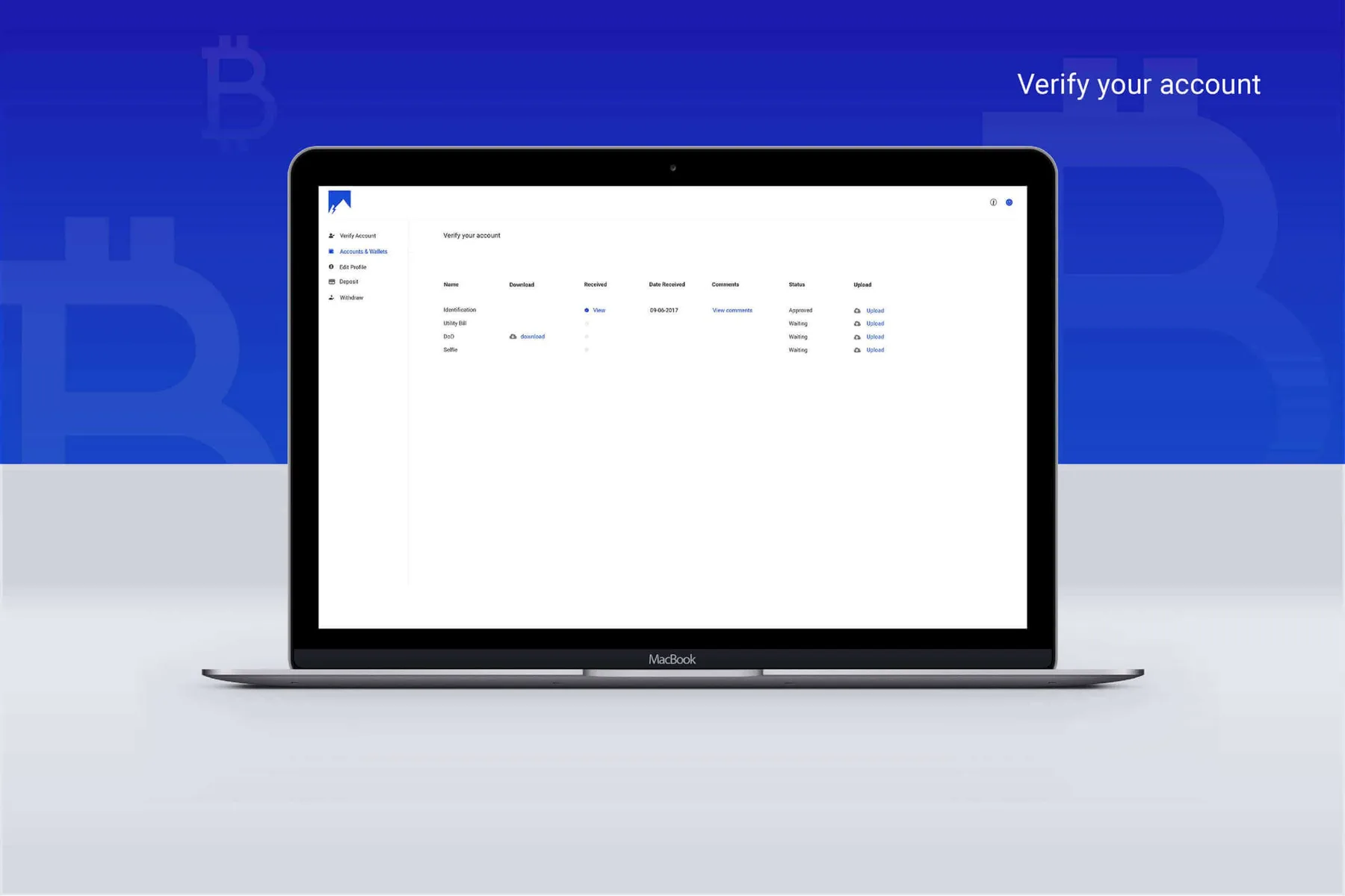Cryptocurrency Exchange UI/UX project image