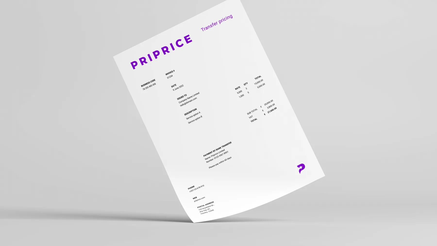 Priprice – Transfer Pricing project image