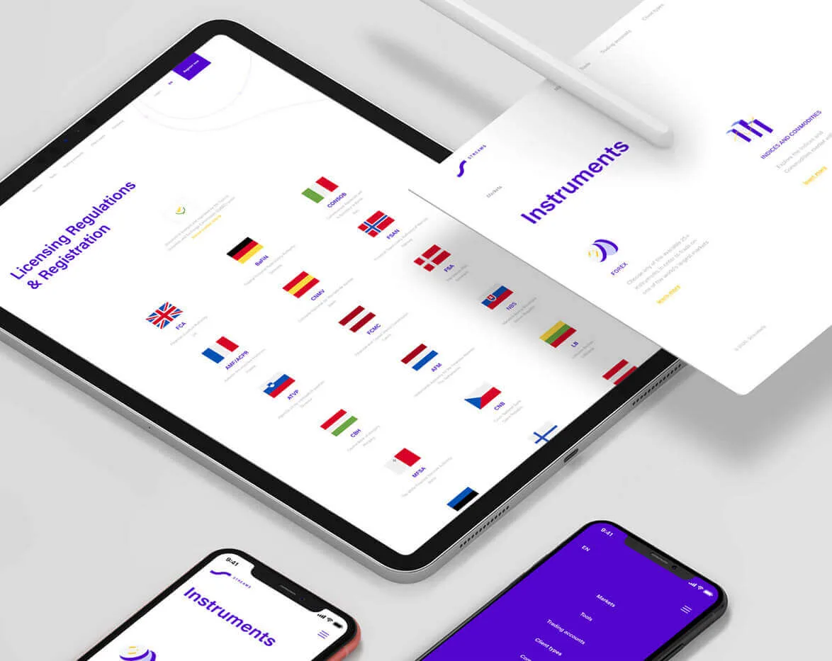 Streams Forex Website Design project image
