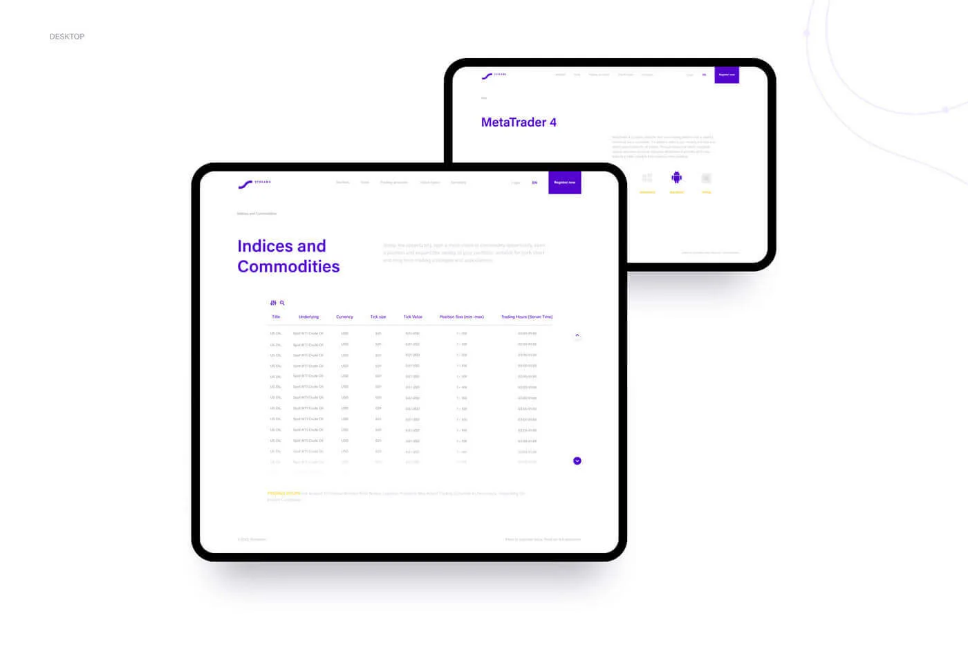 Streams Forex Website Design project image