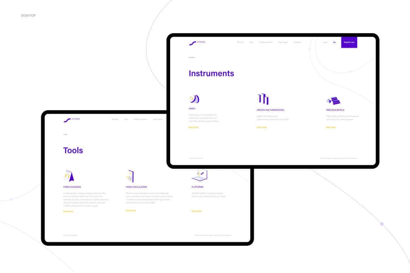 Streams Forex Website Design project image