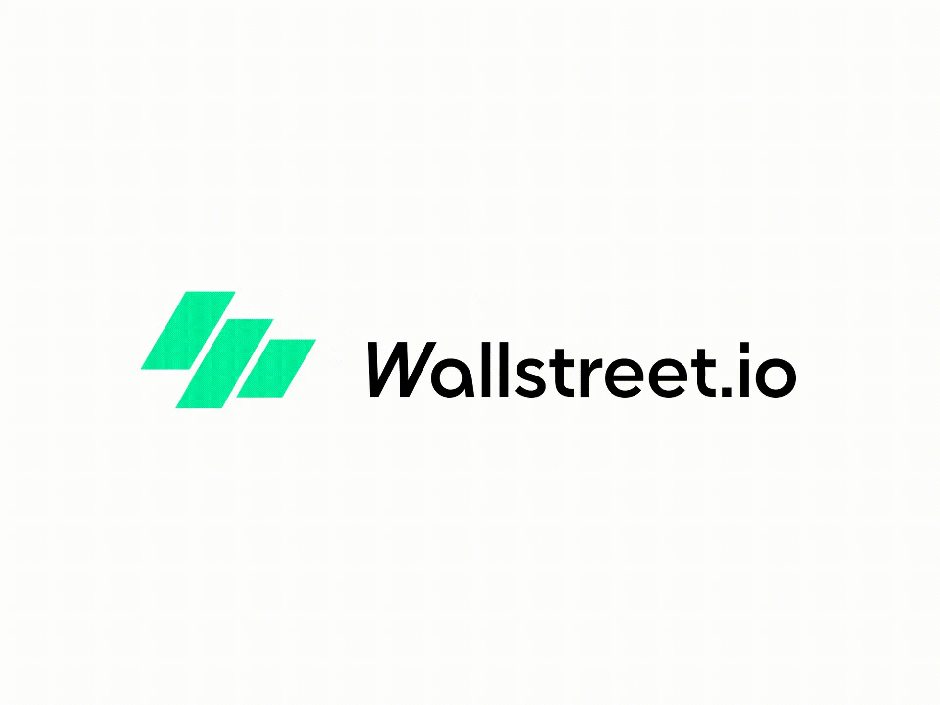 Wallstreet.io black wordmark with a green candlestick-inspired symbol